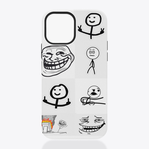 Funny Phone Case White T-Shirt Front