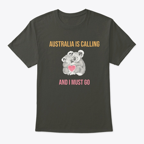 Pray For Australia (Koala) Smoke Gray T-Shirt Front