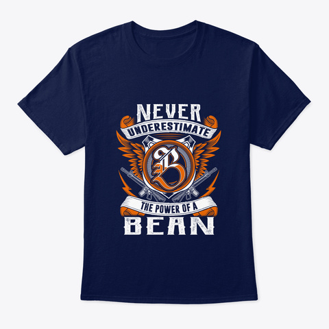 Bean Never Underestimate Bean Navy T-Shirt Front
