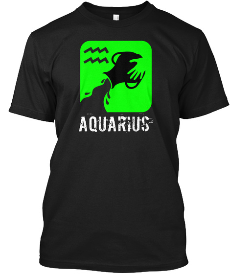 Horoscope Rooster 2017 Aquarius 2 Black T-Shirt Front