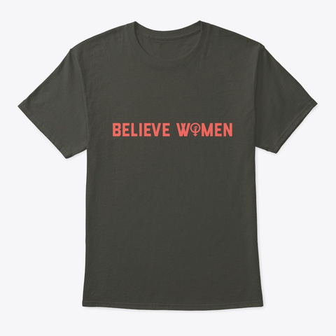 Believe Womens Wave Tshirt Smoke Gray T-Shirt Front