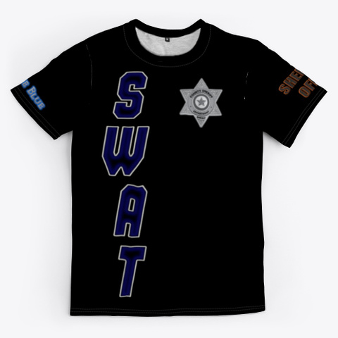 Sheriffs Swat Black T-Shirt Front