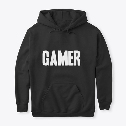 Gamers Hoodies Black Camiseta Front