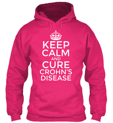 Keep Calm And Cure Crohn's Disease Heliconia T-Shirt Front