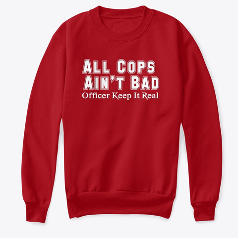 All Cops Ain't Bad Apparel Deep Red  T-Shirt Front
