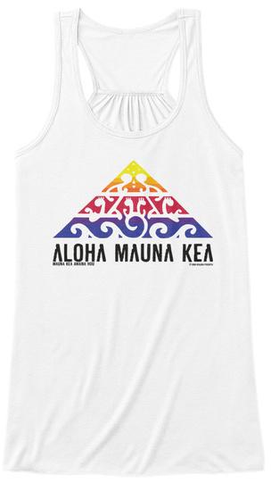 Aloha Mauna Kea White T-Shirt Front