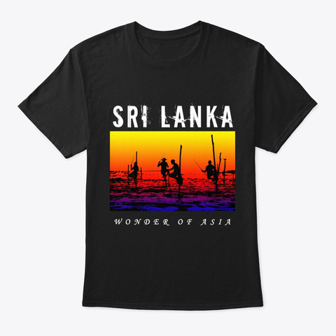 Beauty Of Sri Lanka Black T-Shirt Front