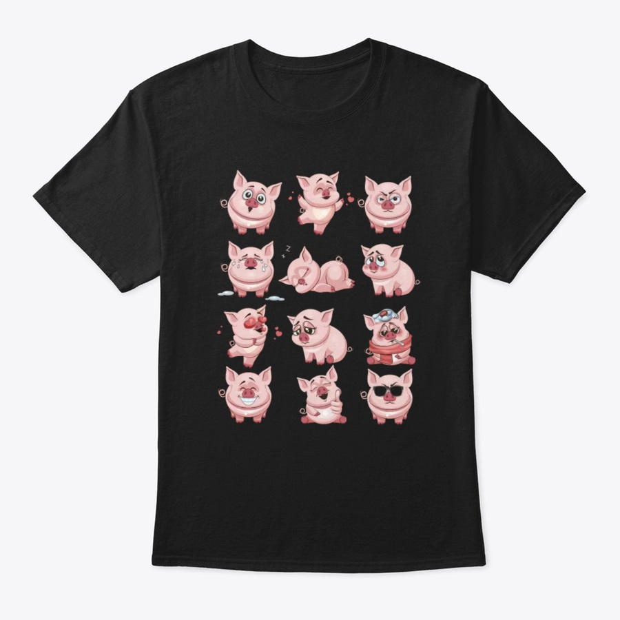 Pig Emoji pig lover gift Christmas Funny Unisex Tshirt