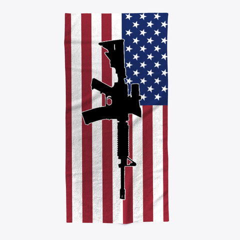 Ar 15 And American Flag Standard Maglietta Front