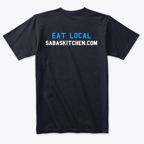 #Eatmorehummus Vintage Navy T-Shirt Back