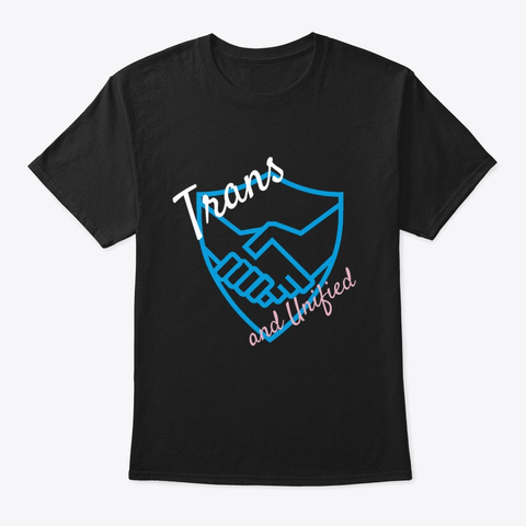 Trans And Unified Shield Black T-Shirt Front
