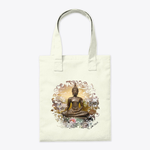 Tote Bag "Buddha" Natural T-Shirt Back
