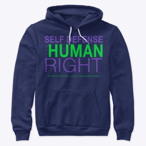 Self Defense Is A Human Right Navy T-Shirt Front