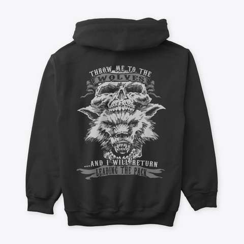 Limited Edition Viking   Wolves Vik Black T-Shirt Back