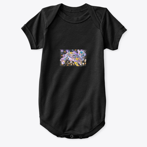 Space  Kitty Black T-Shirt Front