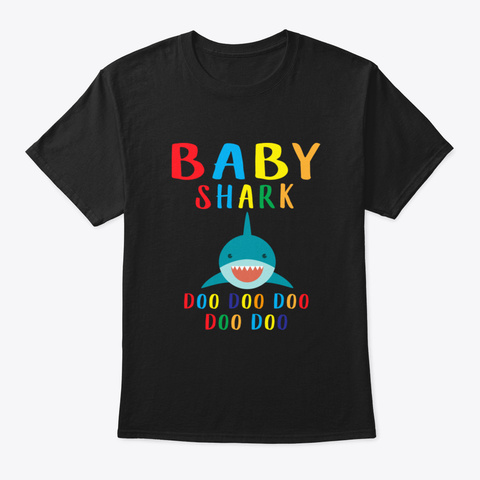 Baby Shark Aao8l Black T-Shirt Front