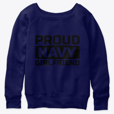 Proud Navy Girlfriend Navy  T-Shirt Front