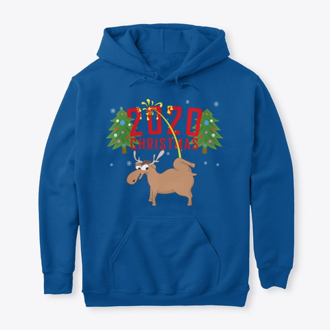 Christmas 2020 Reindeer Funny  Gift  Royal T-Shirt Front