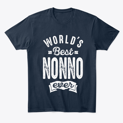 World's Best Nonno New Navy T-Shirt Front