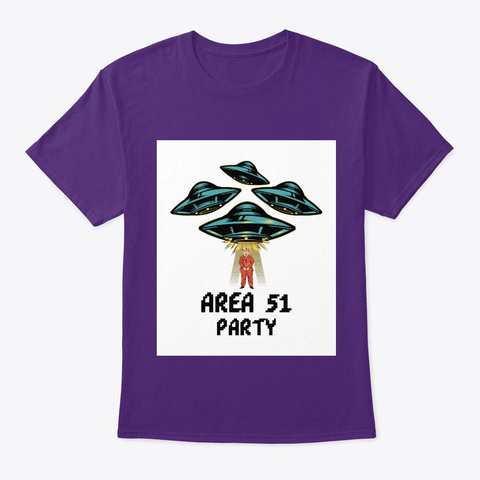 Area 51 Party Feat.  Trump Purple áo T-Shirt Front
