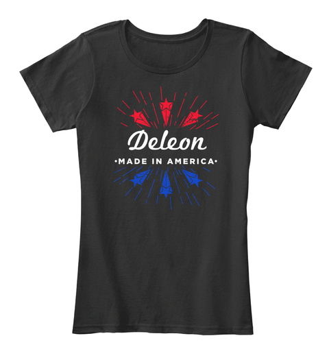 Deleon Made In America Black T-Shirt Front