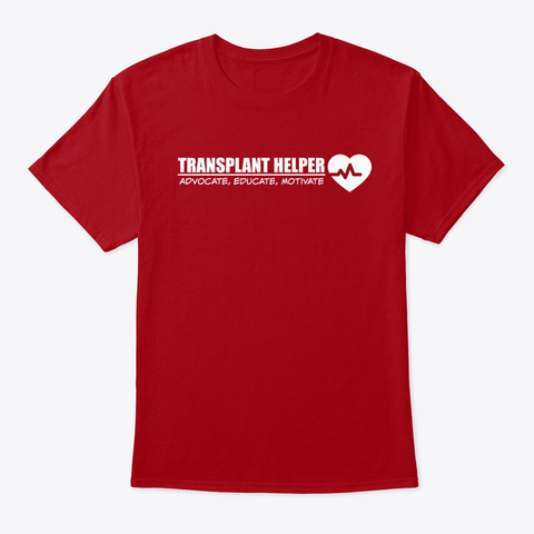 2021 Transplant Helper T Shirts Deep Red T-Shirt Front