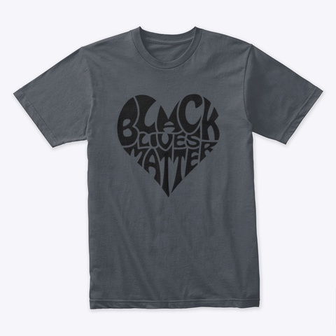 Blm Heart Heavy Metal T-Shirt Front