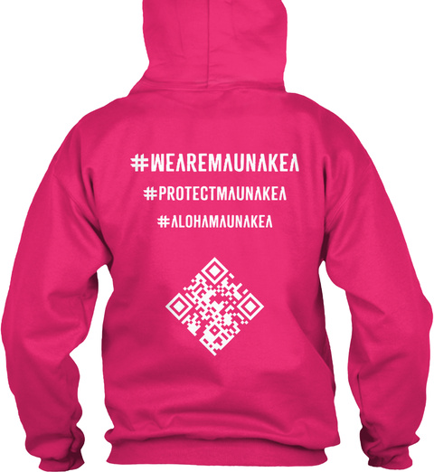 #We Are Maunakea #Protectmaunakea #Alohamaunakea Heliconia T-Shirt Back