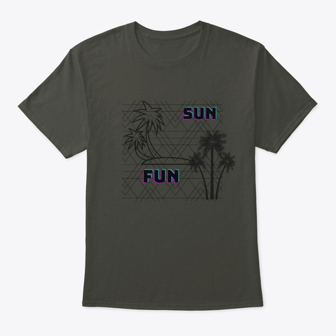 Sun Fun Smoke Gray T-Shirt Front
