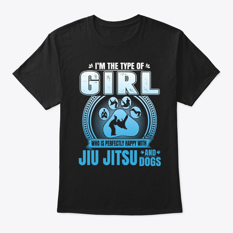 This Girl Who Happy With Jiu Jitsu And Black T-Shirt Front