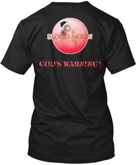 God's Warning! Black T-Shirt Back