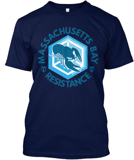 Mass Bay Resistance T Shirt/Hoodie Navy T-Shirt Front