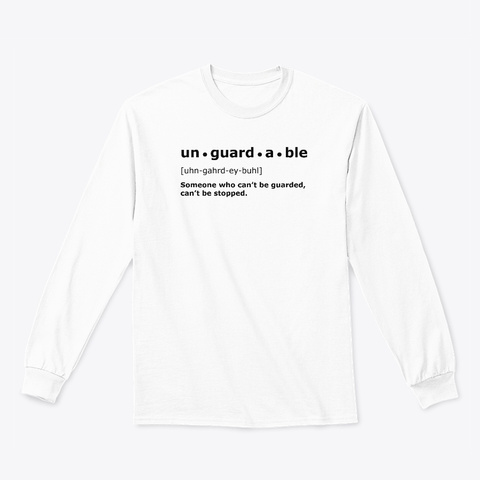 Unguardable | White Long Sleeve White T-Shirt Front