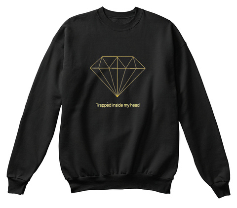 Diamond Sweatshirt Jet Black T-Shirt Front