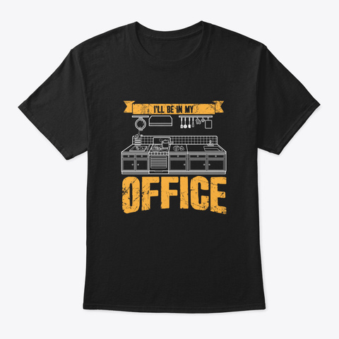 I'll Be In My Office Chef Black T-Shirt Front