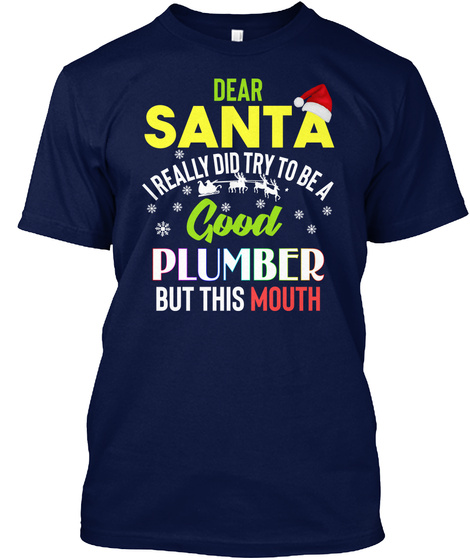 Good Plumber X Mas Navy T-Shirt Front