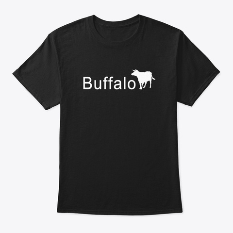 Buffalo Funny Black T-Shirt Front