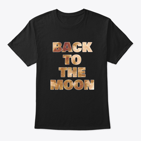 Back To The Moon Xoomz Black T-Shirt Front