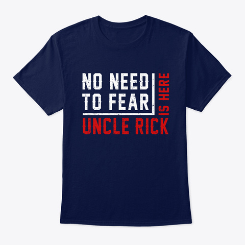 Mens Rick Funny Uncle T Shirt Gift Famil Navy T-Shirt Front