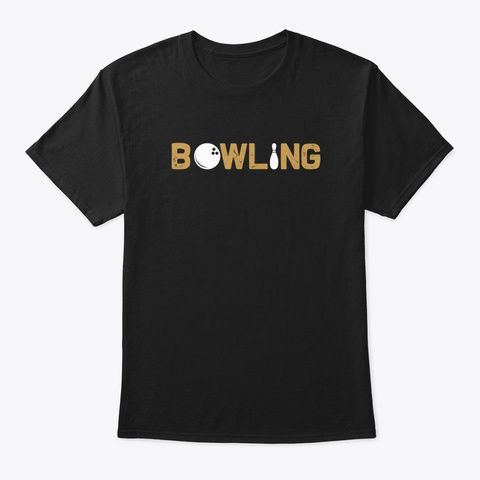 I Love Bowling Kcjiw Black T-Shirt Front