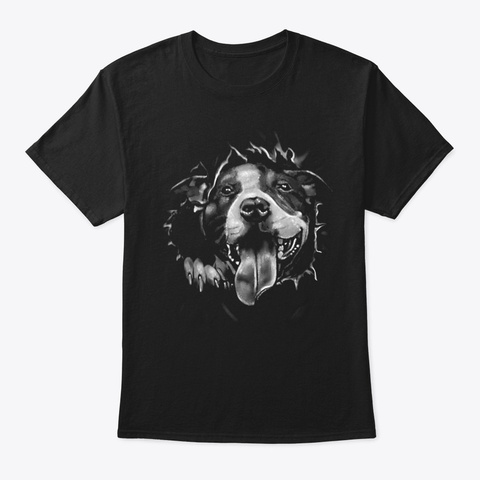 Dog Black T-Shirt Front
