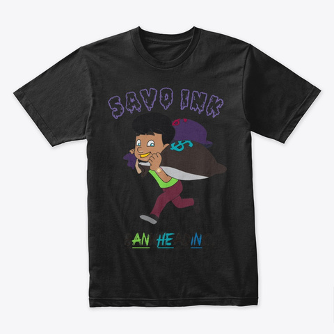 Savo Ink X Bank Head Black T-Shirt Front