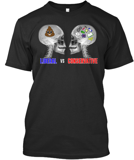 Liberal Brain vs Conservative Brain Unisex Tshirt