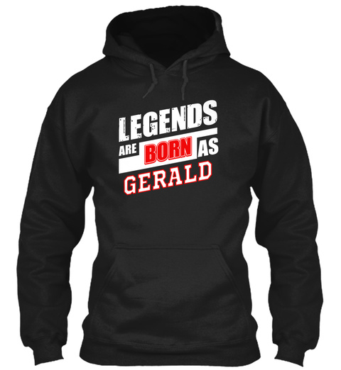 Gerald Family Name Shirt Black T-Shirt Front