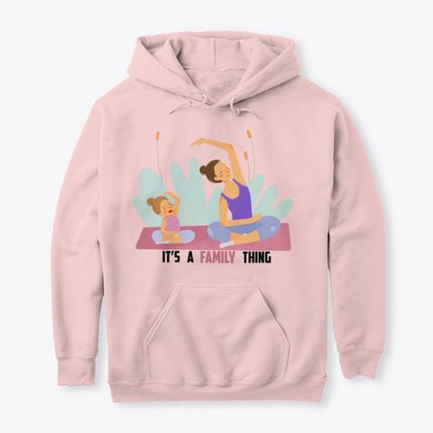 Mom And Daughter Yoga Light Pink T-Shirt Front