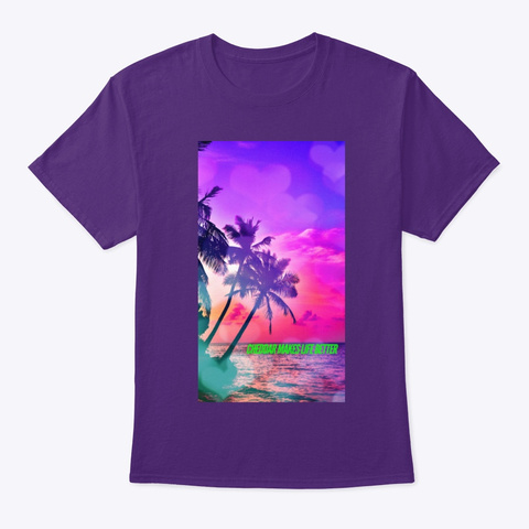Cheddar Makes Life Better Palm Purple T-Shirt Front