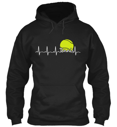 Tennis  Black T-Shirt Front