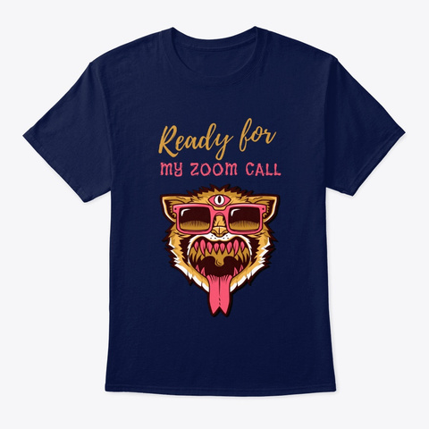 The Big Cat Zoomer  Navy T-Shirt Front