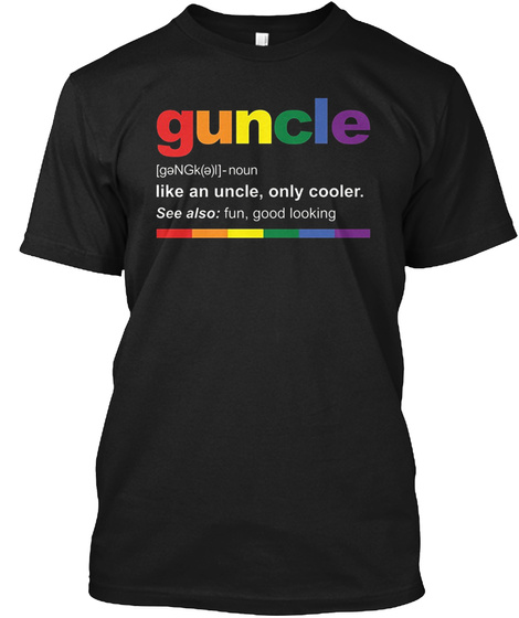 Mens Rainbow Guncle Definition T-shirt