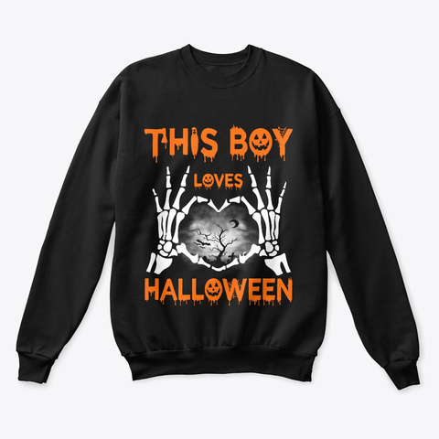 This Boy Loves Halloween 2019 Black T-Shirt Front